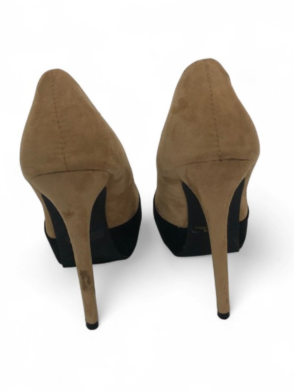 Penny Loves Kenny Women's Suede 5" Pumps Metallic Silver Studded Toe Size 7 New - Picture 7 of 16